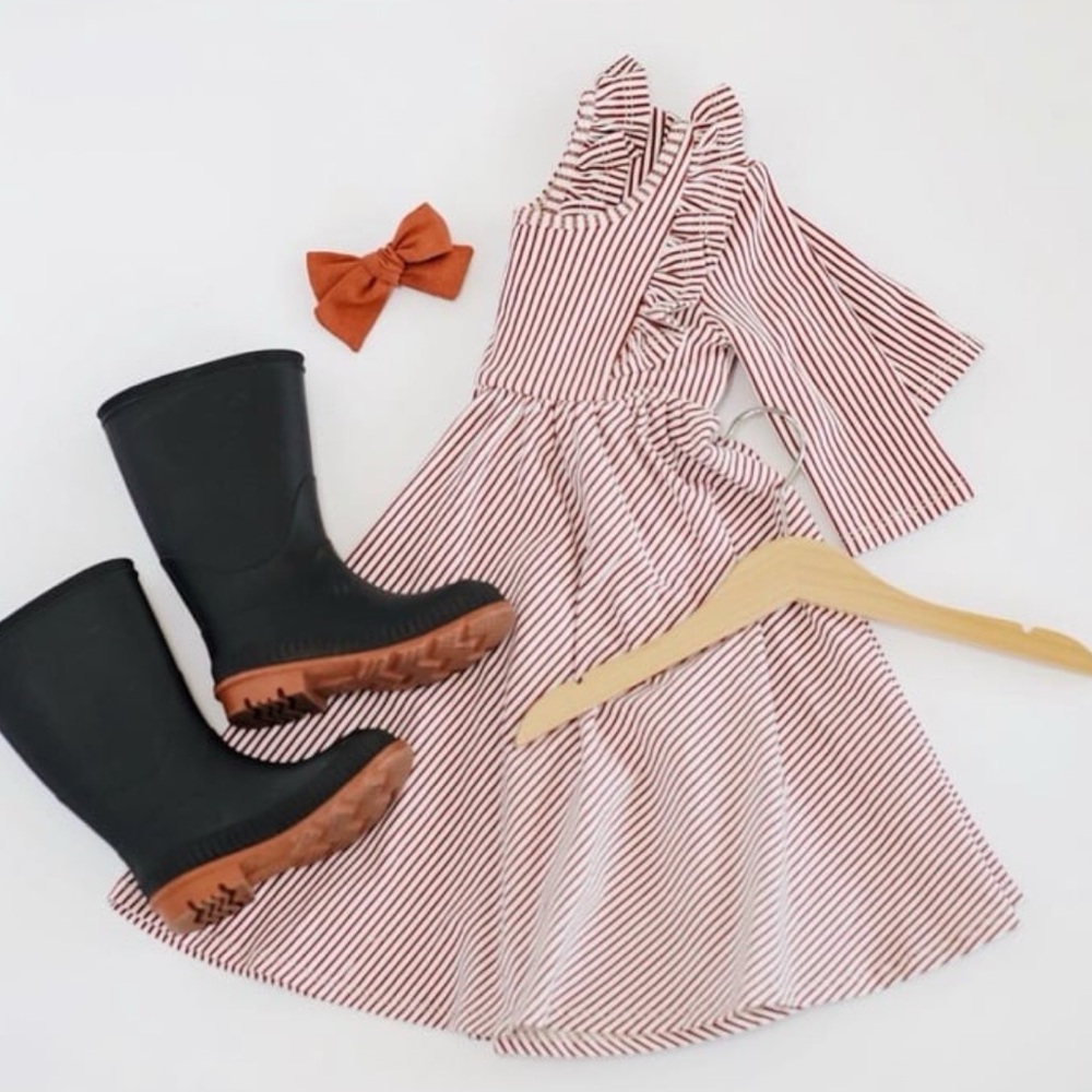 Striped Red and White Kids Dress